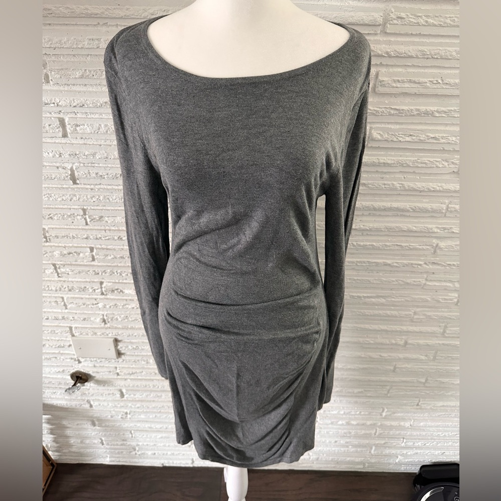 Express Charcoal Long Sleeve Sweater Dress, Size M